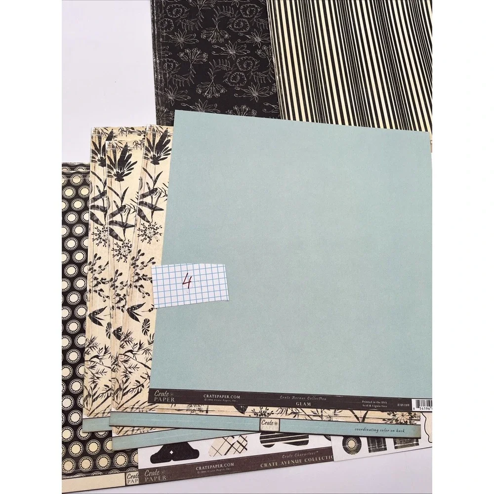 Vintage Crate Paper Crate Avenue 19 Pc 12x12 Scrapbook Paper & Die Cuts